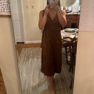 NWT Banana Republic Rich Brown Wrap Dress